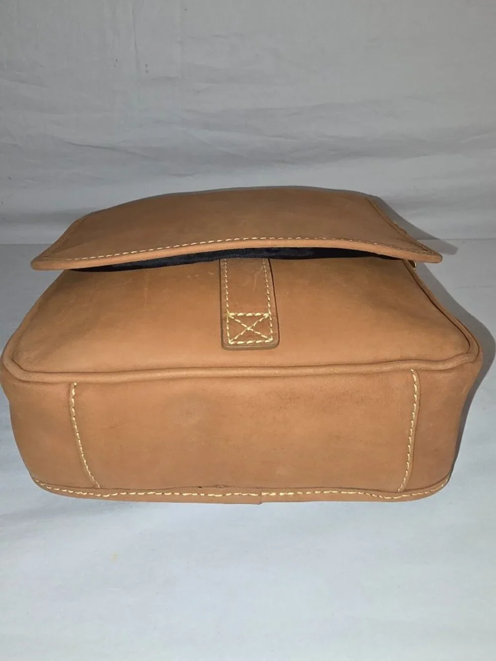 Vtg Mulholland Lariat Leather Convertible Top Handle Crossbody Messenger